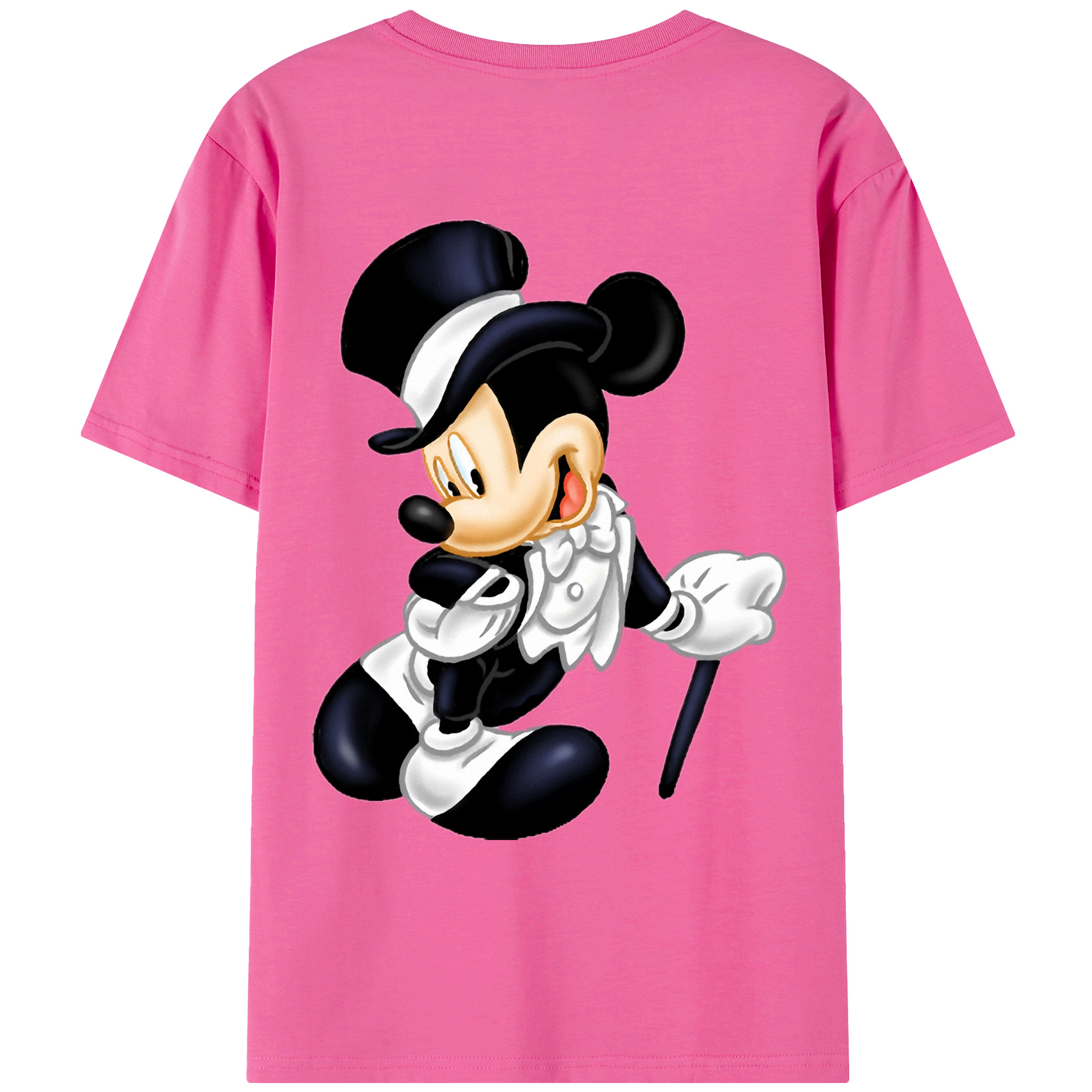 （画像用） ミッキーマウス Mickey Mouse レディース半袖Tシャツ(バックプリント)